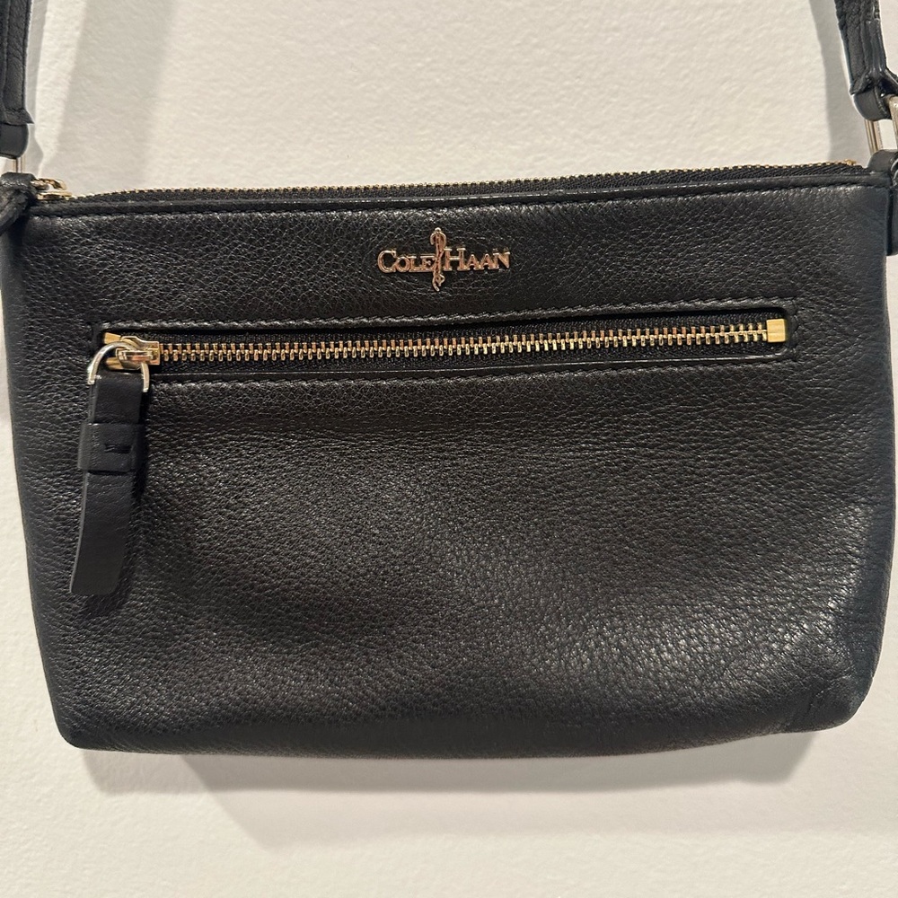 Cole Haan Mini Black Leather Crossbody